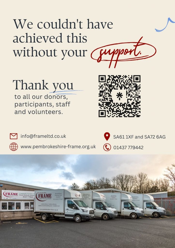 A message thanking all donors, participants and staff