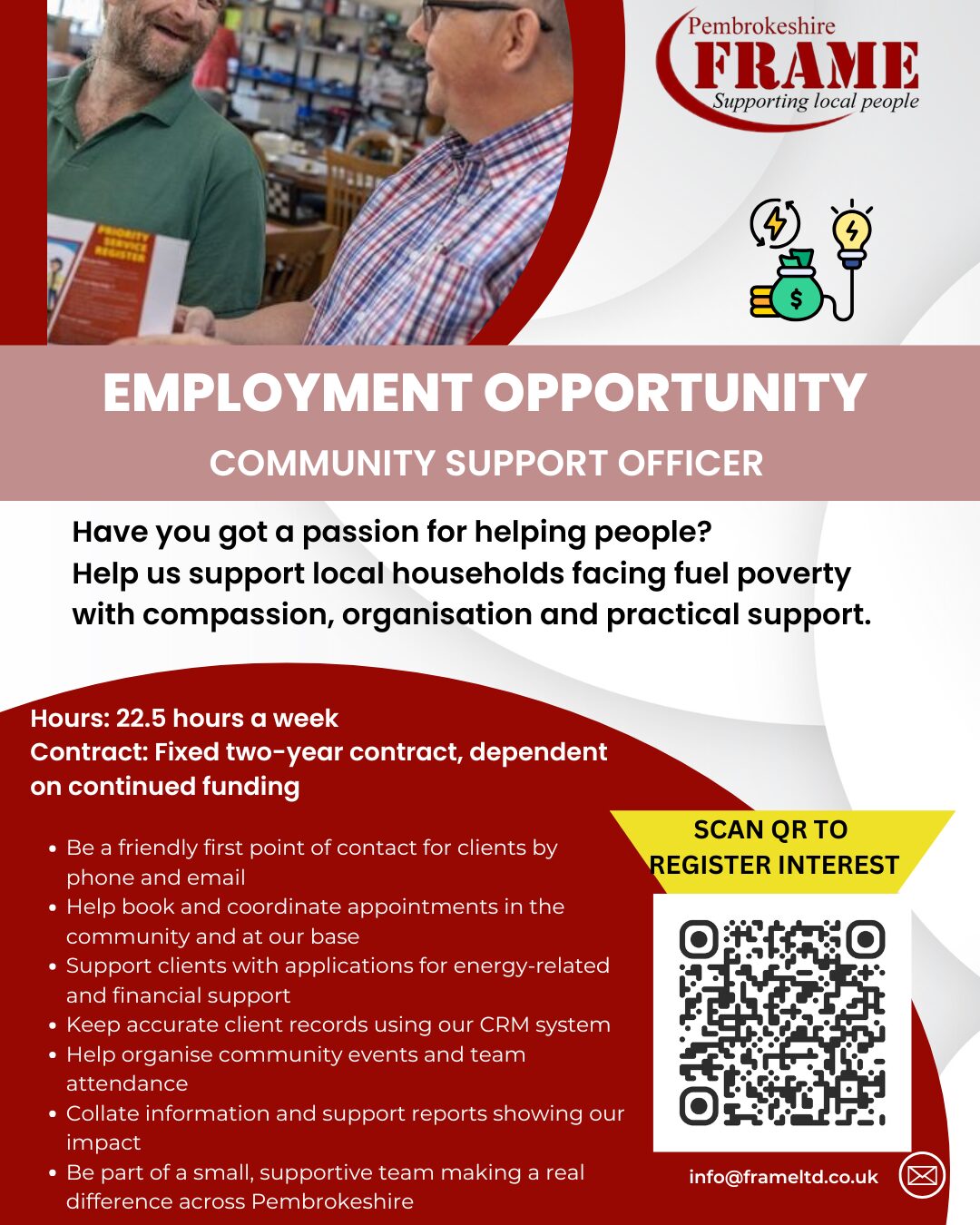 Community Support Officer vacancy poster